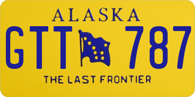 AK license plate GTT787