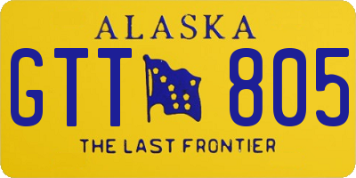 AK license plate GTT805