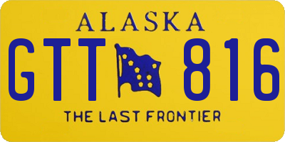 AK license plate GTT816