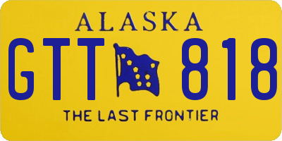 AK license plate GTT818