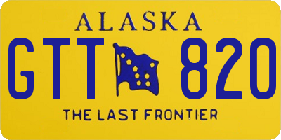 AK license plate GTT820