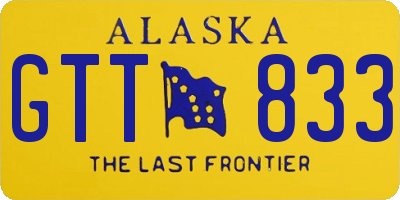 AK license plate GTT833