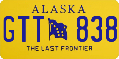 AK license plate GTT838