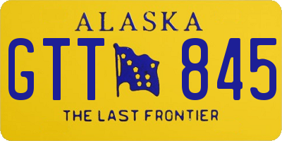 AK license plate GTT845