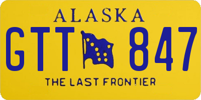 AK license plate GTT847