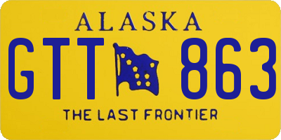 AK license plate GTT863