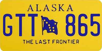 AK license plate GTT865