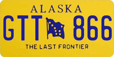 AK license plate GTT866