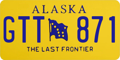 AK license plate GTT871
