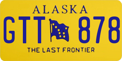 AK license plate GTT878