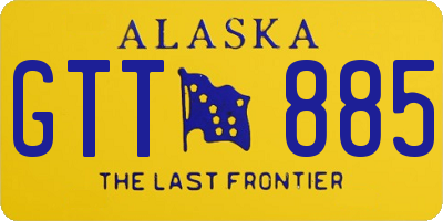 AK license plate GTT885
