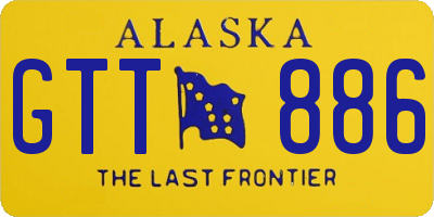 AK license plate GTT886