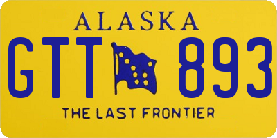 AK license plate GTT893