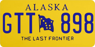 AK license plate GTT898