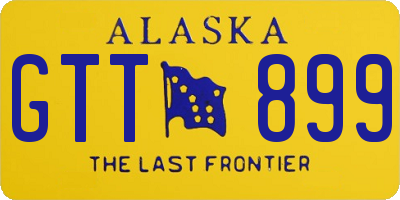 AK license plate GTT899