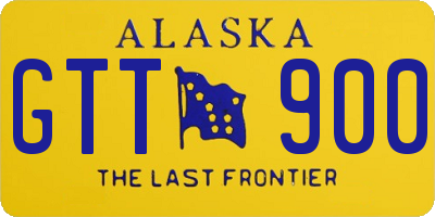 AK license plate GTT900