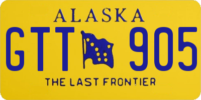 AK license plate GTT905