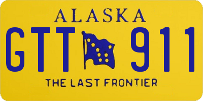 AK license plate GTT911