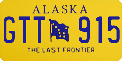 AK license plate GTT915