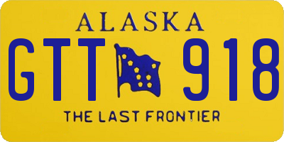 AK license plate GTT918