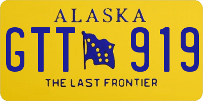 AK license plate GTT919