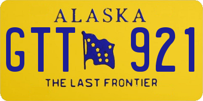 AK license plate GTT921
