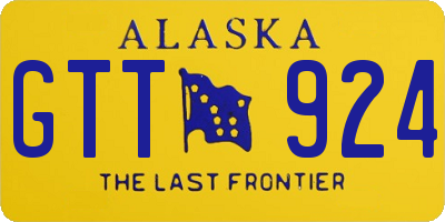 AK license plate GTT924