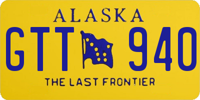 AK license plate GTT940