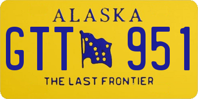 AK license plate GTT951
