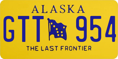 AK license plate GTT954