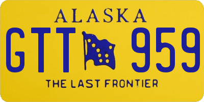 AK license plate GTT959