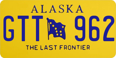 AK license plate GTT962