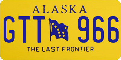 AK license plate GTT966