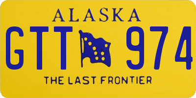 AK license plate GTT974