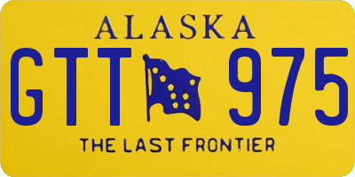 AK license plate GTT975