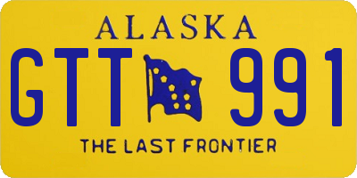 AK license plate GTT991