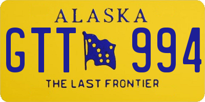 AK license plate GTT994