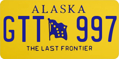 AK license plate GTT997