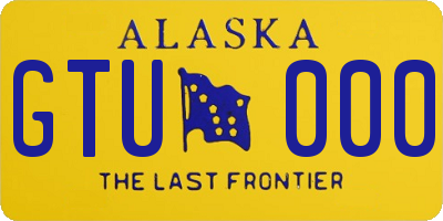 AK license plate GTU000