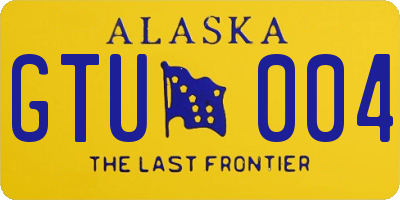 AK license plate GTU004