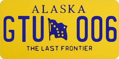 AK license plate GTU006