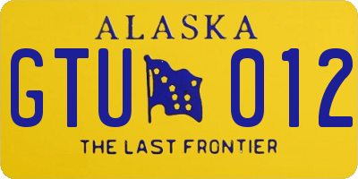 AK license plate GTU012