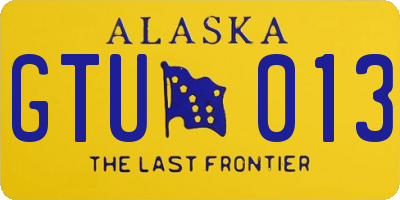AK license plate GTU013
