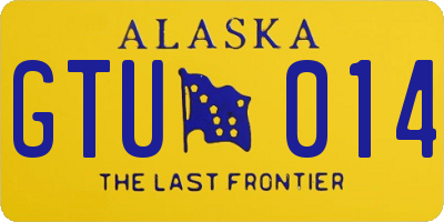 AK license plate GTU014