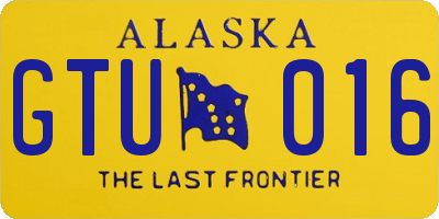 AK license plate GTU016