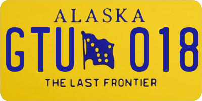 AK license plate GTU018