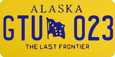 AK license plate GTU023
