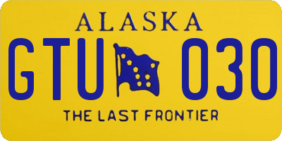 AK license plate GTU030