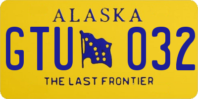 AK license plate GTU032