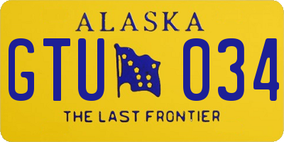 AK license plate GTU034